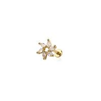 CZ prong spiral marquise sun gem top 316l surgical steel labret