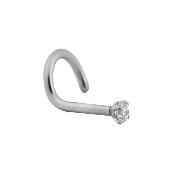 Single Gem End 316L Surgical Steel Nose Ring- A14 – Charm ltd