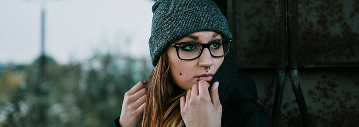 Cheek piercing 