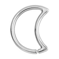Surgical Steel Annealed Crescent Moon Ring image