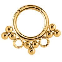 Bright Gold PVD Beaded Hinged Segment Ring image