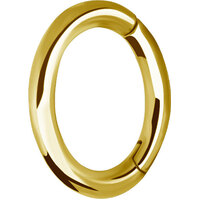 Bright Gold Oval Hinged Rook Ring image
