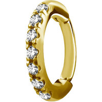 Bright Gold Oval Jewelled Hinged Rook Ring image