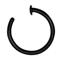 Black Steel Open Nose Ring image