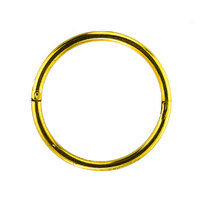 1/2 Smooth Hinged Hoop : Gold Plate image