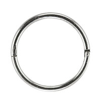 1/2 Smooth Hinged Hoop : White Stainless image