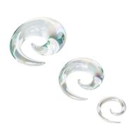 Clear Pearl Glass Spirals image