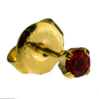 24ct Gold Plate Clawset Birthstone Regular : Ruby image