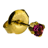 24ct Gold Plate Clawset Birthstone Regular : Rose Zircon image