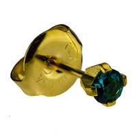 24ct Gold Plate Clawset Birthstone Regular : Blue Zircon image