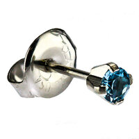 White Stainless Cubic Zirconia Regular : Aquamarine image