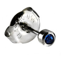 White Stainless Bezelset Mini : Sapphire image