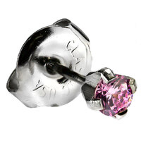 White Stainless Cubic Zirconia Regular : Pink image