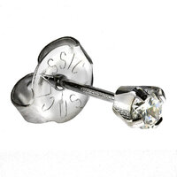 White Stainless Cubic Zirconia Regular : White image