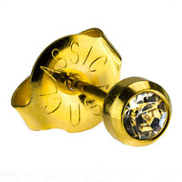 24ct Gold Plate Bezelset Regular : Crystal