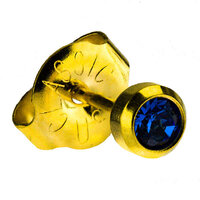 24ct Gold Plate Bezelset Regular : Sapphire image