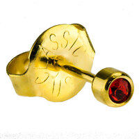 24ct Gold Plate Bezelset Mini : Red image
