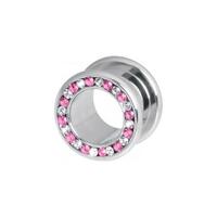 Steel Basicline® Pink & Clear Channel Set Jewelled Tunnel image