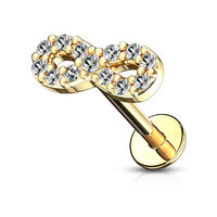 Steel Paved Infinity Internally Threaded Labret