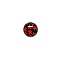 Titanium Highline® Red Stars on Black Ikon Disc for Dermal Anchors image