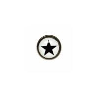Titanium Highline® Black Star on White Ikon Disc for Dermal Anchors image