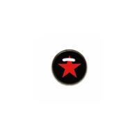 Titanium Highline® Red Star on Black Ikon Disc for Dermal Anchors image