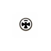 Titanium Highline® Black Cross on White Ikon Disc for Dermal Anchors image