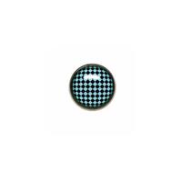 Titanium Highline® Black/Turquoise Chessboard Ikon Disc for Dermal Anchors image