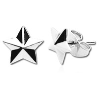 Pair of Surgical Steel Ear Studs - Nautical Star : Nautical Star image