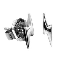 Pair of Surgical Steel Ear Studs - Lightning Bolt : Lightning Bolt image