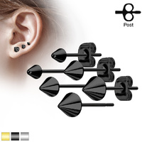 Pair of Cone Spike Stainless Steel Earring Studs image
