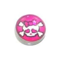 Screw On Picture Ball Girly Skull and Crossbones image