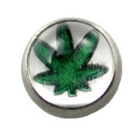 Screw On Picture Ball Hemp Green on White image