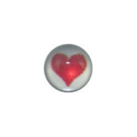 Screw On Picture Ball Red Heart image