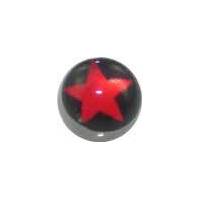 Screw On Picture Ball Red Star image