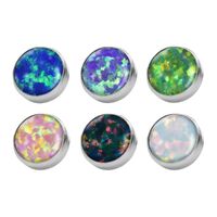 Titanium Opal Discs for Internally Threaded Jewellery image