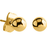 Bright Gold 3mm Ball Ear Studs : Pair image