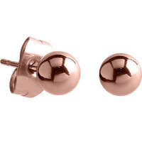 PVD Rose Gold 3mm Ball Ear Studs : Pair image
