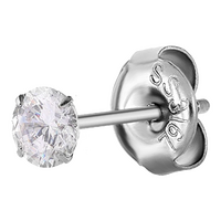 Surgical Steel Prong Set Round 2.5mm Jewelled Ear Studs : Pair image