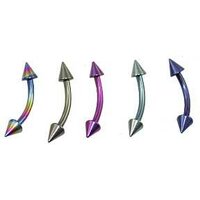 Titanium Micro Cone Bananabells : 1.2mm (16ga) x 10mm x Purple