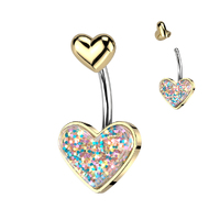 Glitter Heart With Heart Top Navel image