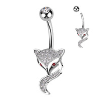 Foxy Navel With Pave CZ and Red CZ Eyes image