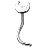 Steel Moon Nose Stud image