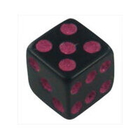 Fluoro Screw-On Dice Pink on Black image