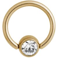 Titanium Zirconline® Flat Back Jewelled Ball Closure Ring image