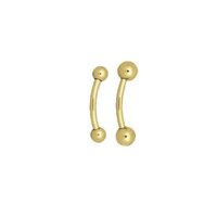 Titanium Zirconline® Micro Bananabell : 1.2mm (16ga) x 6mm x 3mm Balls