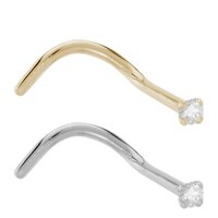 18ct Gold Claw Set 1pt Diamond Nose Stud image