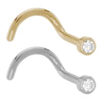 18ct Gold Cup Set 1pt Diamond Nose Stud image