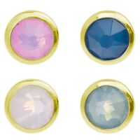 Gold Plated Internally Threaded Opalite Disc image