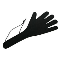 Hand Shaped Black Leather Spanking Paddle image
